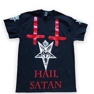 Baphomet t shirt MEDIUM size hail Satan false imposter
